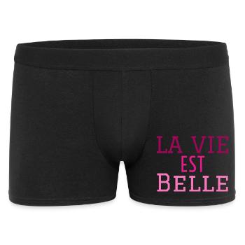 la vie est belle - Boxer Homme - noir - Devant