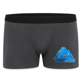 Trail Running Mountains Man Woman - Men's Boxer Shorts - charcoal grey - Front