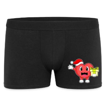 Heart Christmas Package - Men's Boxer Shorts - black - Front