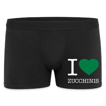 I LOVE ZUCCHINIS - Men's Boxer Shorts - black - Front