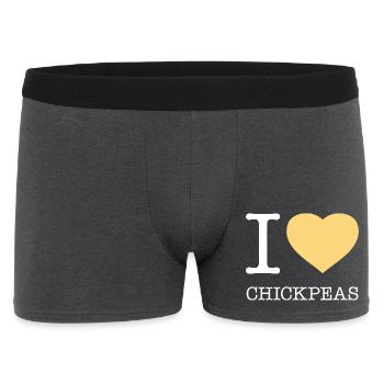 J’ADORE LES POIS CHICHES - Boxer Homme - charbon - Devant