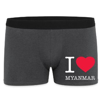 J’AIME LE MYANMAR - Boxer Homme - charbon - Devant