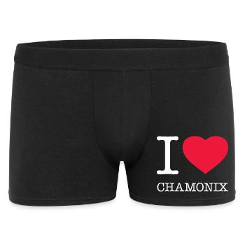 I LOVE CHAMONIX France - Men's Boxer Shorts - black - Front