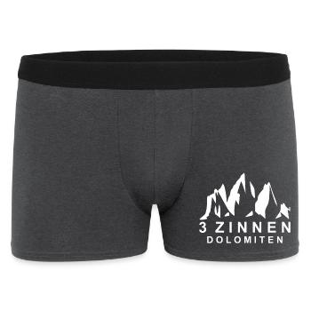 Three Peaks Dolomites - Men's Boxer Shorts - charcoal grey - Front
