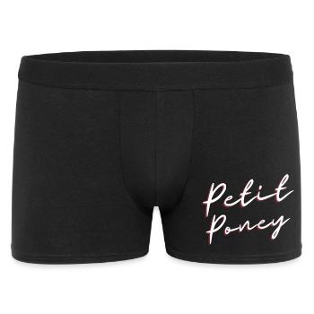 Petit poney - cadeau humour - musique petit poney - Boxer Homme - noir - Devant
