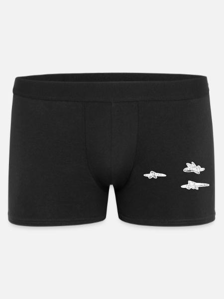 Clouds White - Men's Boxer Shorts - black