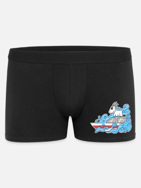 Goat Boat Funny Waves - Men's Boxer Shorts - black
