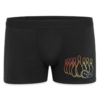 Quilles et boule de bowling vintage - Boxer Homme - noir - Devant