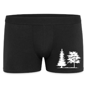 Tree, Spruce, Forest, Camping, Nature, Mixed Forest, Pine - Men's Boxer Shorts - black - Front