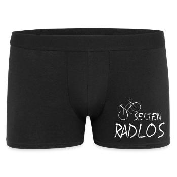 Radfahren Sprüche lustig Geschenk Selten Radlos - Männer Boxer Shorts - Schwarz - Vorne