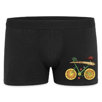 Design de vélo fruité avec des tranches d’orange - Boxer Homme - noir - Devant