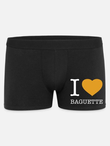 I LOVE BAGUETTE - Men's Boxer Shorts - black