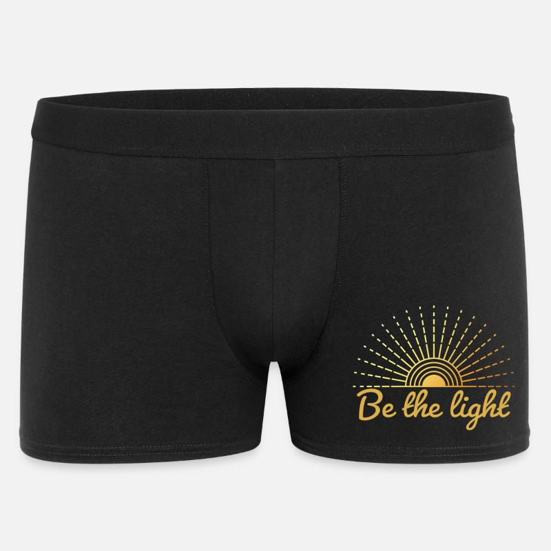 Be the Light – Mystical Boho Sun - Men's Boxer Shorts - black