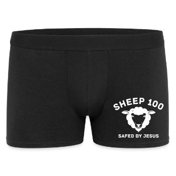 BREBIS 100 SAUVÉES PAR JÉSUS - Boxer Homme - noir - Devant