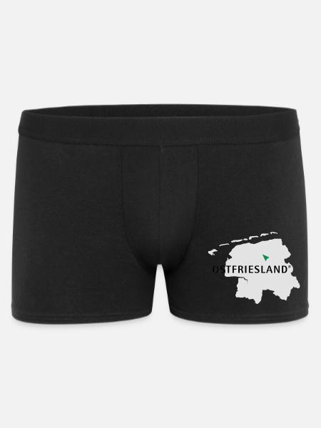 Ostfriesland Logo Karte - Männer Boxer Shorts - Schwarz