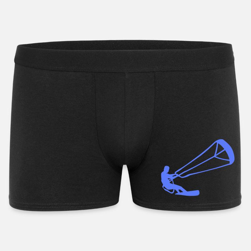 Kitesurfer Silhouette Kiteboarding Adrenalin Sport - Männer Boxer Shorts - Schwarz