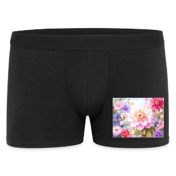 Pastel Flowers for Spring Clothing - Men's Boxer Shorts - black - Front