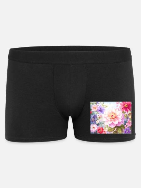 Pastel Flowers for Spring Clothing - Men's Boxer Shorts - black