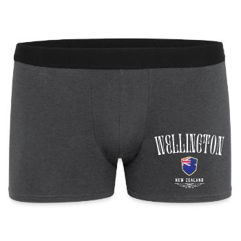 Wellington Nouvelle-Zélande, design minimaliste - Boxer Homme - charbon - Devant