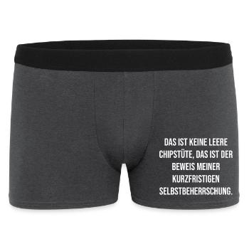 Preuve de ma maîtrise de soi à court terme - Boxer Homme - charbon - Devant