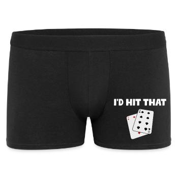 J’aurais frappé ce Casino Gambling Funny Player - Boxer Homme - noir - Devant