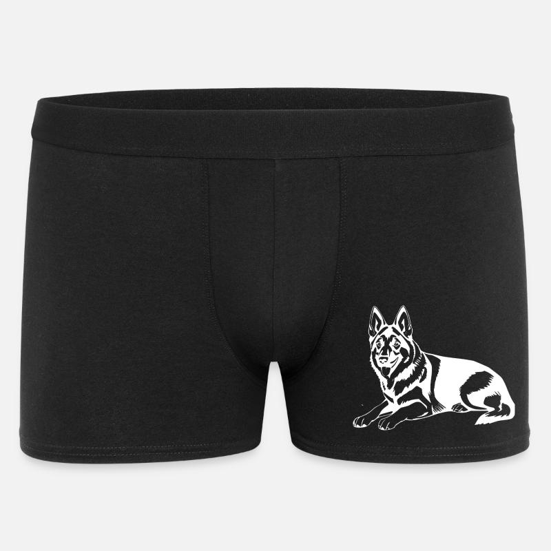 Schäferhund - Männer Boxer Shorts - Schwarz