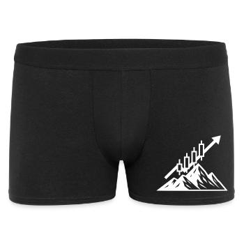 THE CLIMB OF A TRADER – NO LUCK, JUST SKILL - Männer Boxer Shorts - Schwarz - Vorne