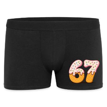Cartoon Number 67 IceCream Cones - Men's Boxer Shorts - black - Front