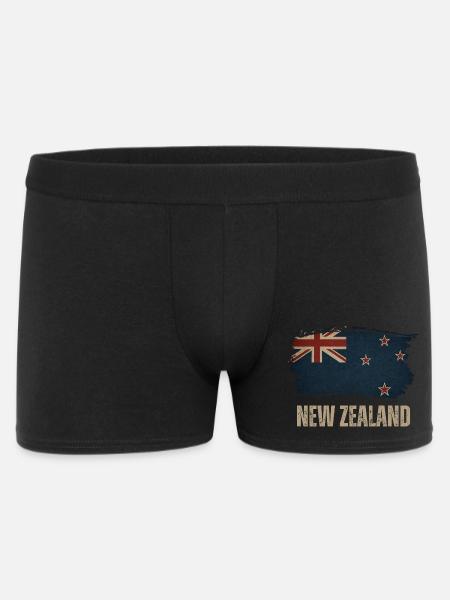 Grunge Neuseeland Flagge - Männer Boxer Shorts - Schwarz