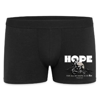 L’espoir pour tout Mon espoir est en Lui Psaume 62 5 Moto - Boxer Homme - noir - Devant