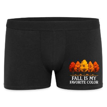 Der Herbst ist meine Lieblingsfarbe Herbstliebhabe - Männer Boxer Shorts - Schwarz - Vorne