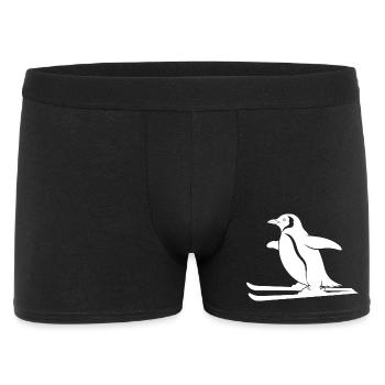 Minimalist Penguin Skier Winter Sport - Men's Boxer Shorts - black - Front