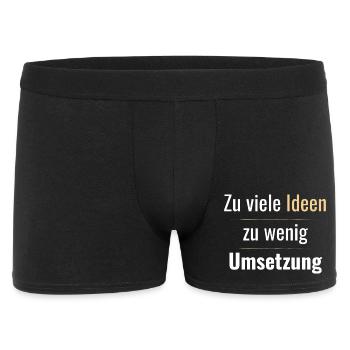 Too many ideas, too little implementation - Men's Boxer Shorts - black - Front