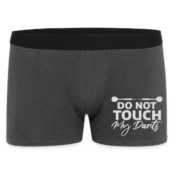 Do Not Touch My Darts Warning Darts Player Humor - Men's Boxer Shorts - charcoal grey - Front