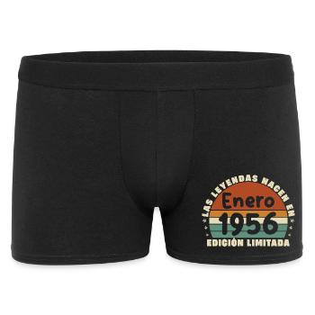 Vintage-Geburtstagsgeschenk für Januar 1956 - Männer Boxer Shorts - Schwarz - Vorne