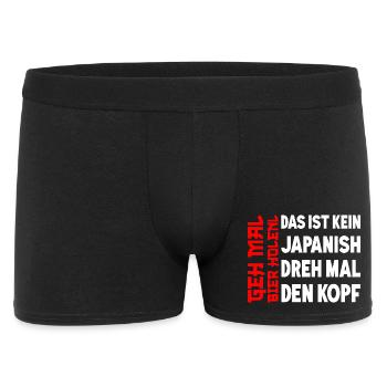 Go get beer Funny beer Drinking joy - Men's Boxer Shorts - black - Front