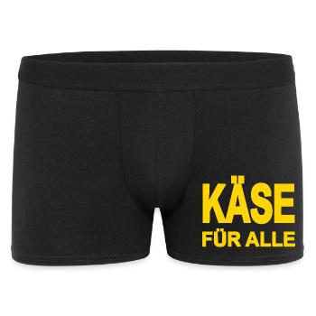 Käse - Männer Boxer Shorts - Schwarz - Vorne