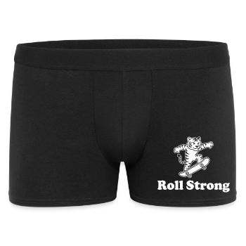Tiger Skateboard Roll Strong - Männer Boxer Shorts - Schwarz - Vorne