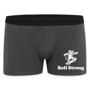 Tiger Skateboard Roll Strong - Männer Boxer Shorts - Anthrazit - Vorne