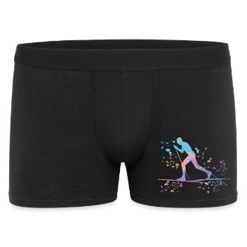 Skilangläufer Skilanglauf - Männer Boxer Shorts - Schwarz - Vorne