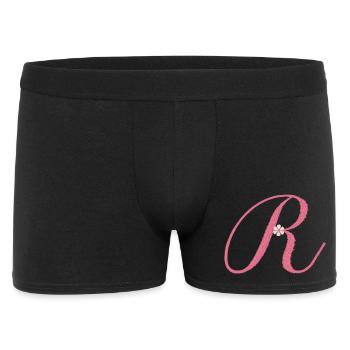 R, for Royal, delicate elegance with meaning - Men's Boxer Shorts - black - Front