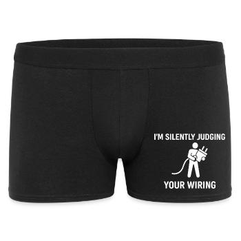 I'm Silently Judging Your Wiring - Men's Boxer Shorts - black - Front