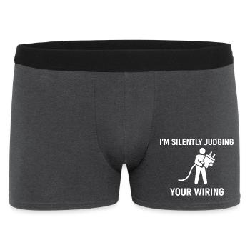 Je juge silencieusement ton câblage - Boxer Homme - charbon - Devant