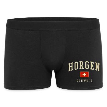 Horgen Schweiz Vintage Flaggenstil - Männer Boxer Shorts - Schwarz - Vorne