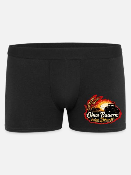 No future without farmers-agriculture-tractor - Men's Boxer Shorts - black