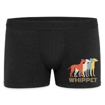 Retro Whippet Lover Dog Breed Vintage Design - Men's Boxer Shorts - black - Front