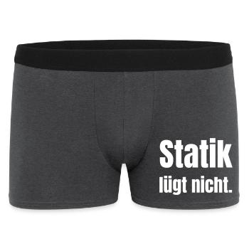 Statics does not lie. - Men's Boxer Shorts - charcoal grey - Front