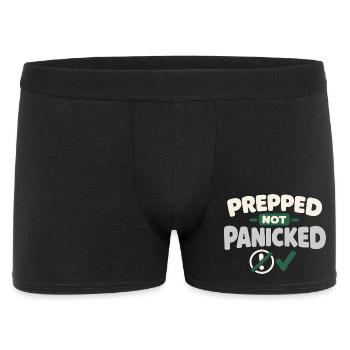 Le calme l’emporte sur la panique, le mode de vie, - Boxer Homme - noir - Devant