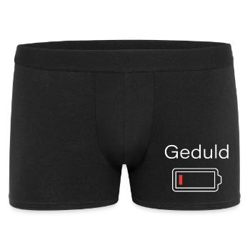 Patience Battery Motif Battery Empty - Men's Boxer Shorts - black - Front