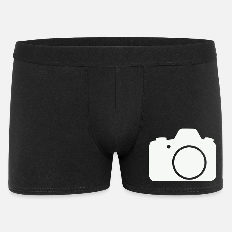 Kamera Linien-Icon Design - Männer Boxer Shorts - Schwarz
